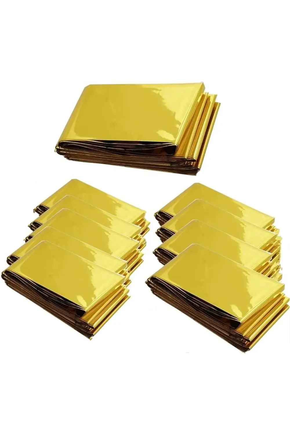 50 Adet Acil Durum Termal Battaniye 210x160 Cm (ALTIN) Isı Yalıtı