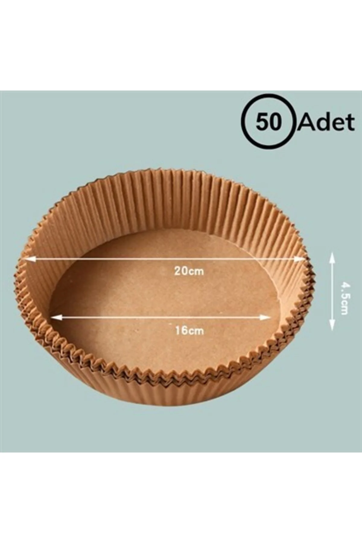 50 Adet Air Fryer Pişirme Kağıdı Tek Kullanımlık Hava Fritöz Yağ 