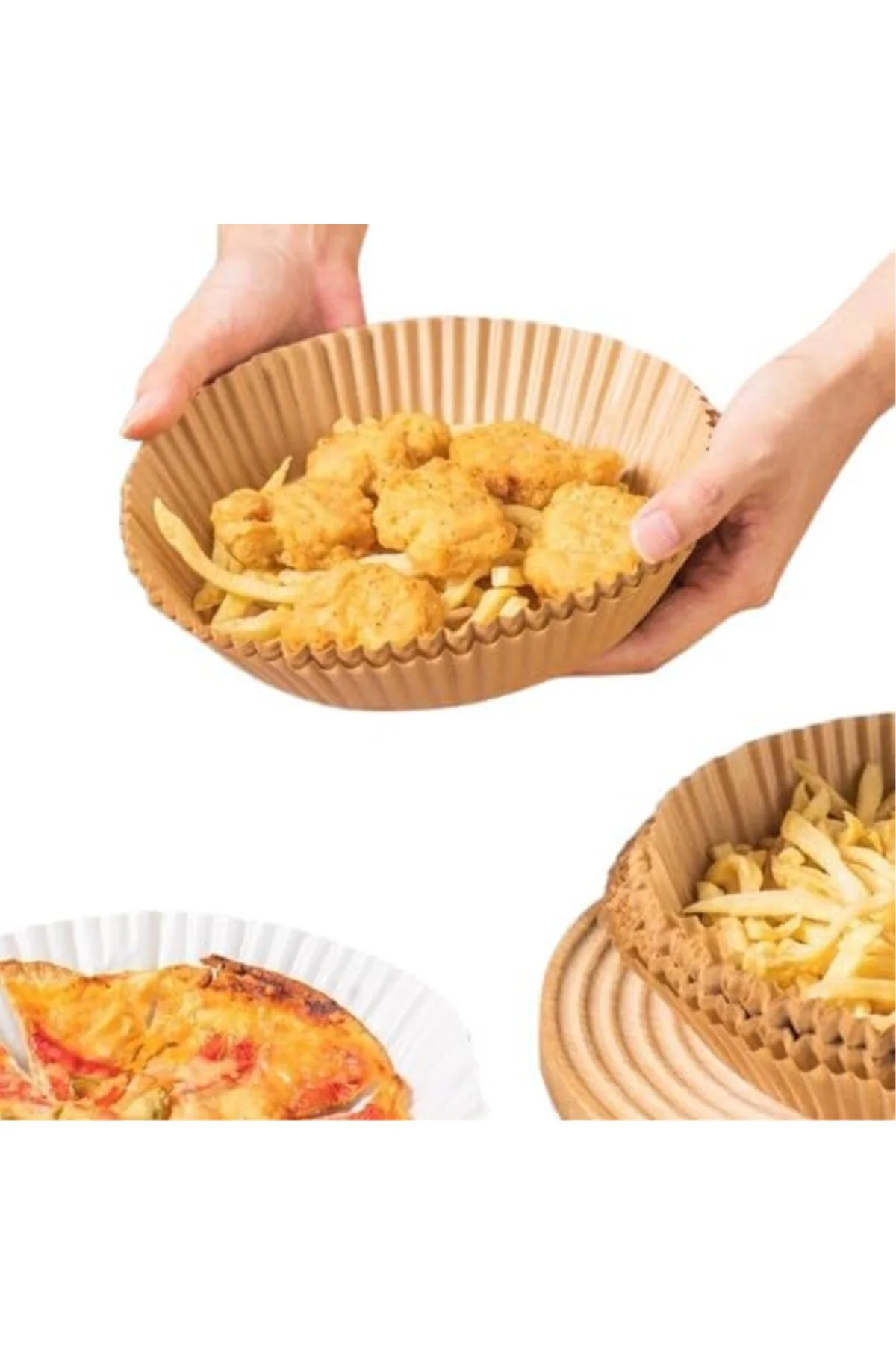 ® 50 Adet Air Fryer Pişirme Kağıdı Tek Kullanımlık Hava Fritöz Ya