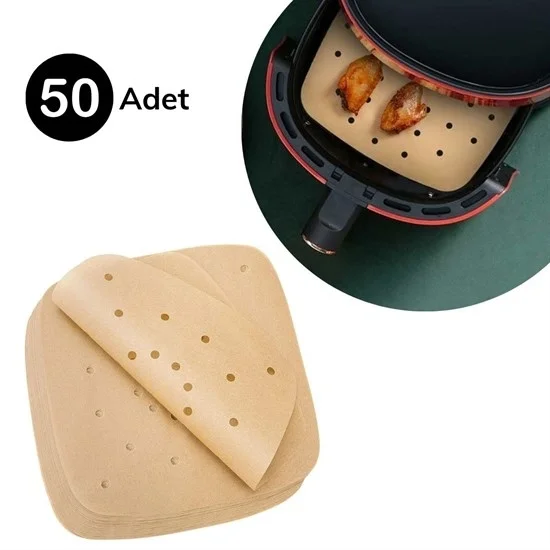 50 Adet Air Fryer Pişirme Kağıdı Tek Kullanımlık Hava Fritöz Yapışmaz Yağlı Kağıt Delikli Model Bx40 Fiyatı, Yorumları ve Özellikleri