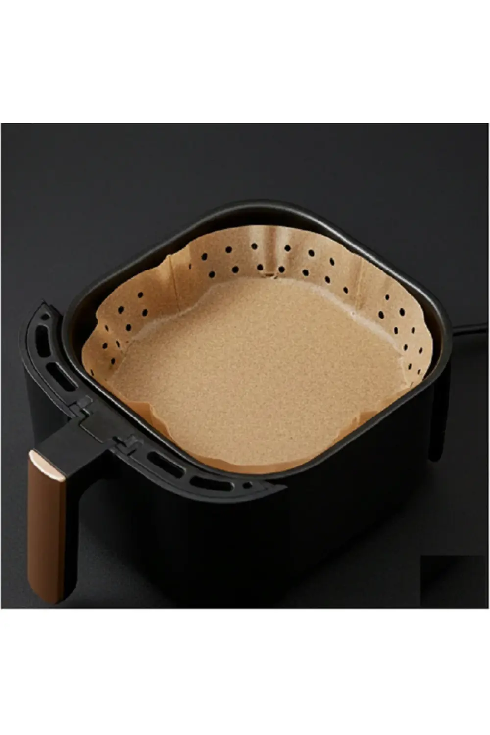 50 Adet Air Fryer Pişirme Kağıdı Tek Kullanımlık Hava Fritöz Yapı