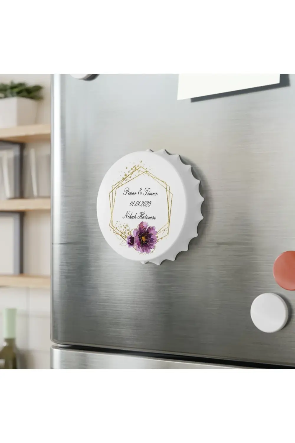 Leylaser 50 Adet Kapak Açacak Magnet Buzdolabı Süsü, Söz, Nişan, Kına, Nik