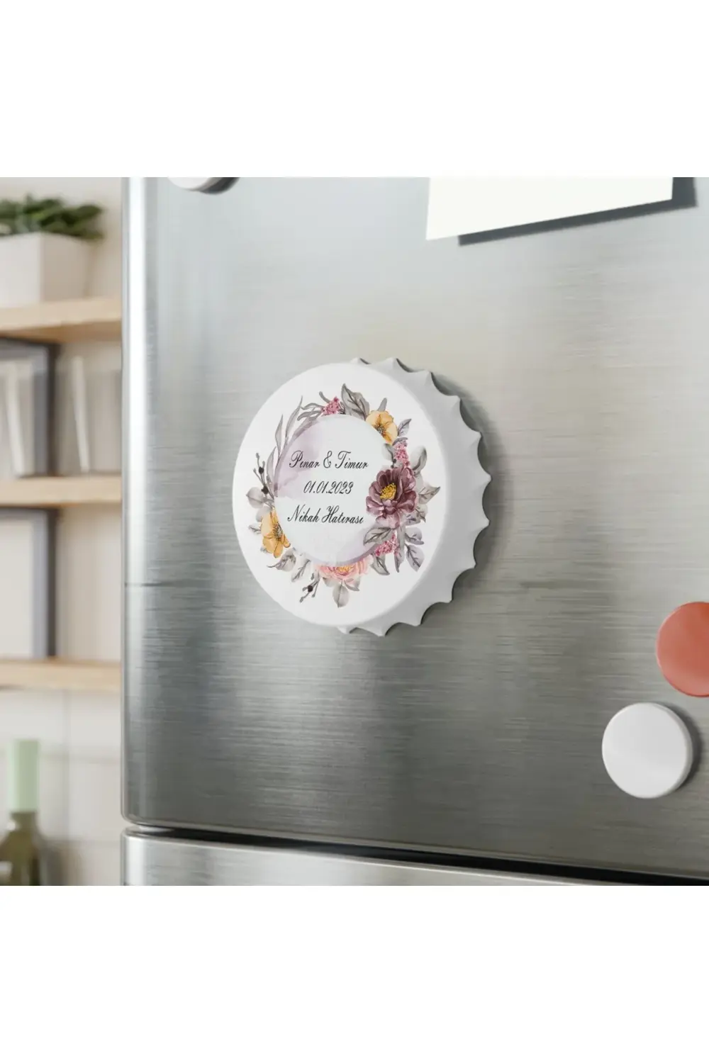 Leylaser 50 Adet Kapak Açacak Magnet Buzdolabı Süsü, Söz, Nişan, Kına, Nik