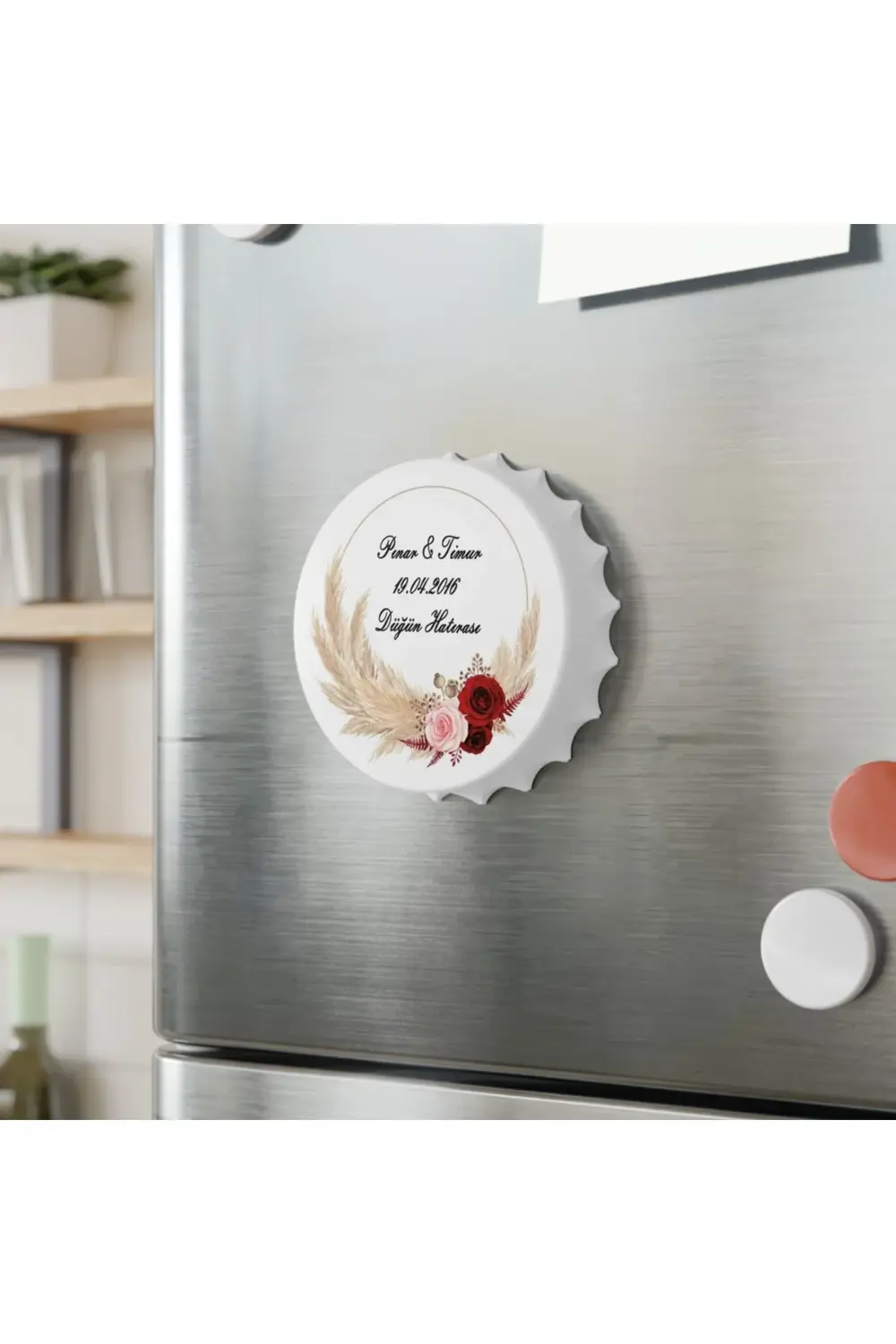 Leylaser 50 Adet Kapak Açacak Magnet Buzdolabı Süsü, Söz, Nişan, Kına, Nik