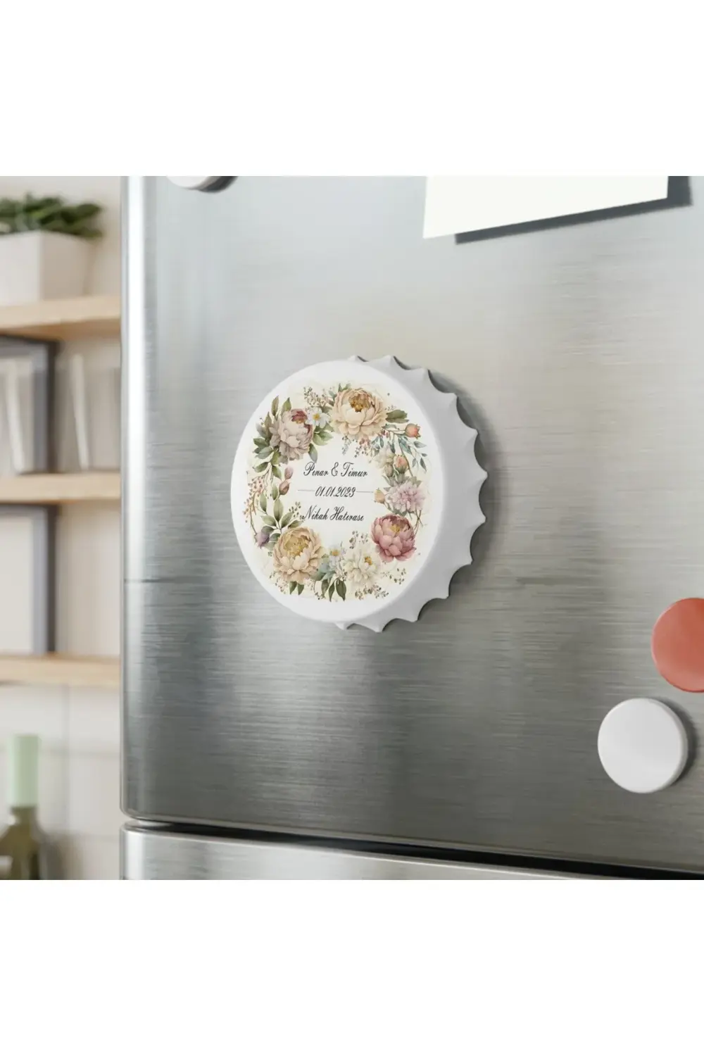 Leylaser 50 Adet Kapak Açacak Magnet Buzdolabı Süsü, Söz, Nişan, Kına, Nik