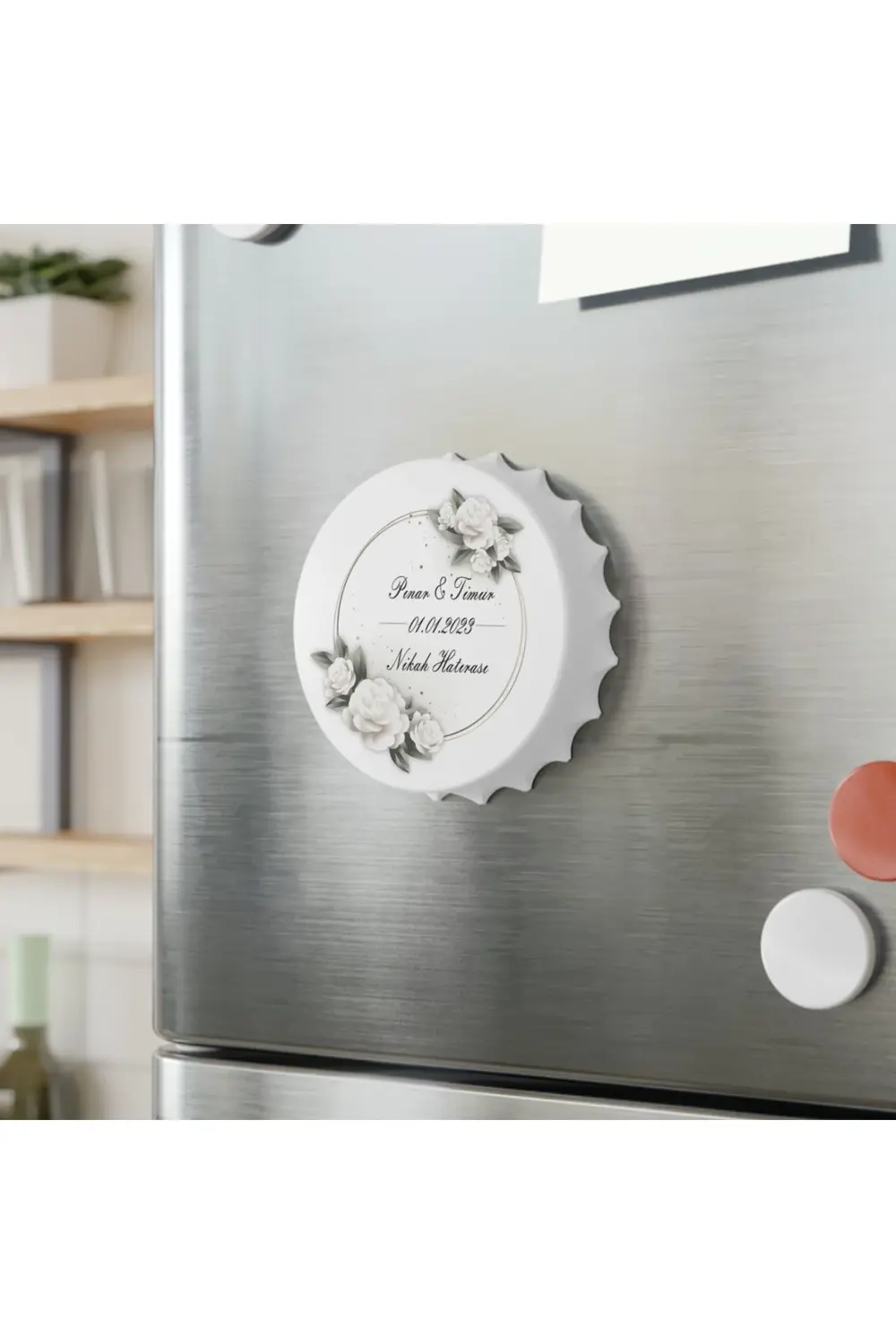 Leylaser 50 Adet Kapak Açacak Magnet Buzdolabı Süsü, Söz, Nişan, Kına, Nik