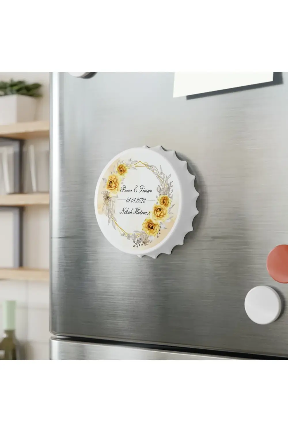 Leylaser 50 Adet Kapak Açacak Magnet Buzdolabı Süsü, Söz, Nişan, Kına, Nik