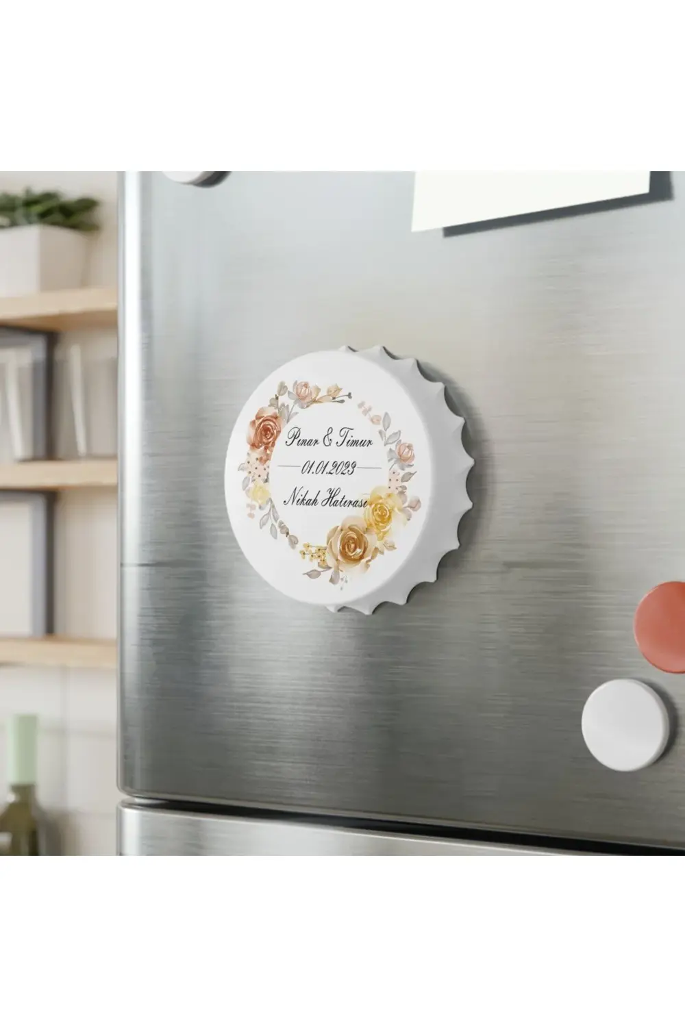 Leylaser 50 Adet Kapak Açacak Magnet Buzdolabı Süsü, Söz, Nişan, Kına, Nik