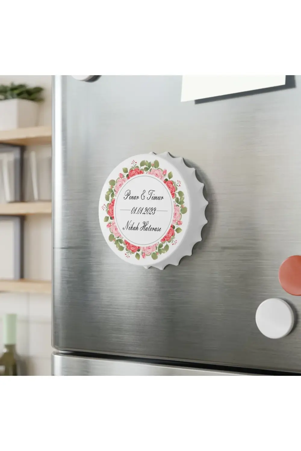 Leylaser 50 Adet Kapak Açacak Magnet Buzdolabı Süsü, Söz, Nişan, Kına, Nik