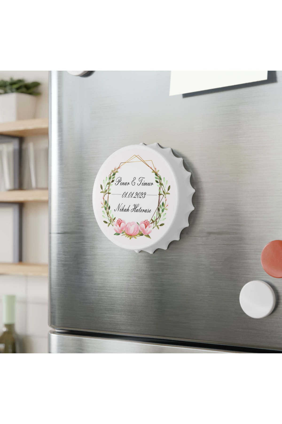 Leylaser 50 Adet Kapak Açacak Magnet Buzdolabı Süsü, Söz, Nişan, Kına, Nik