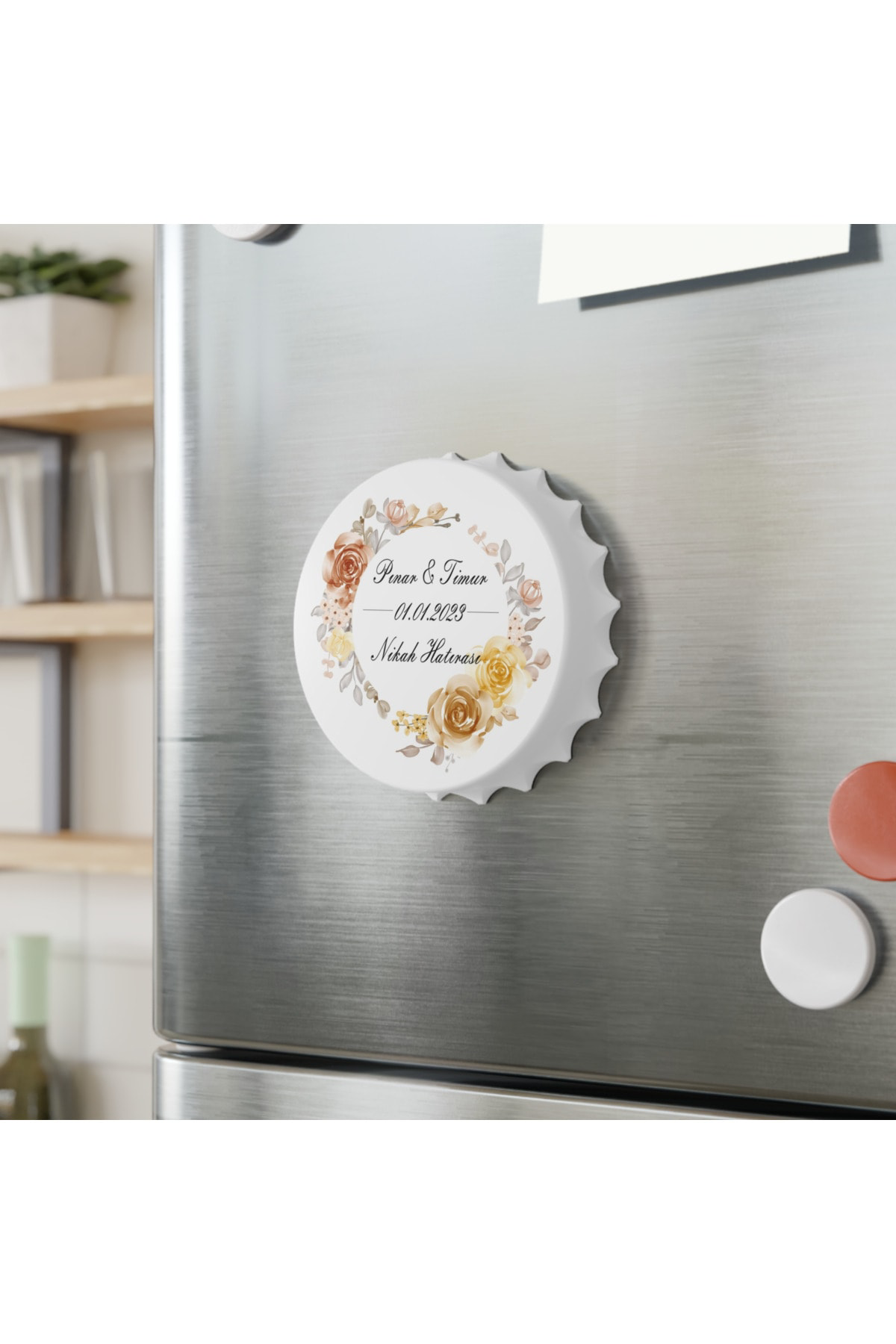 Leylaser 50 Adet Kapak Açacak Magnet Buzdolabı Süsü, Söz, Nişan, Kına, Nik