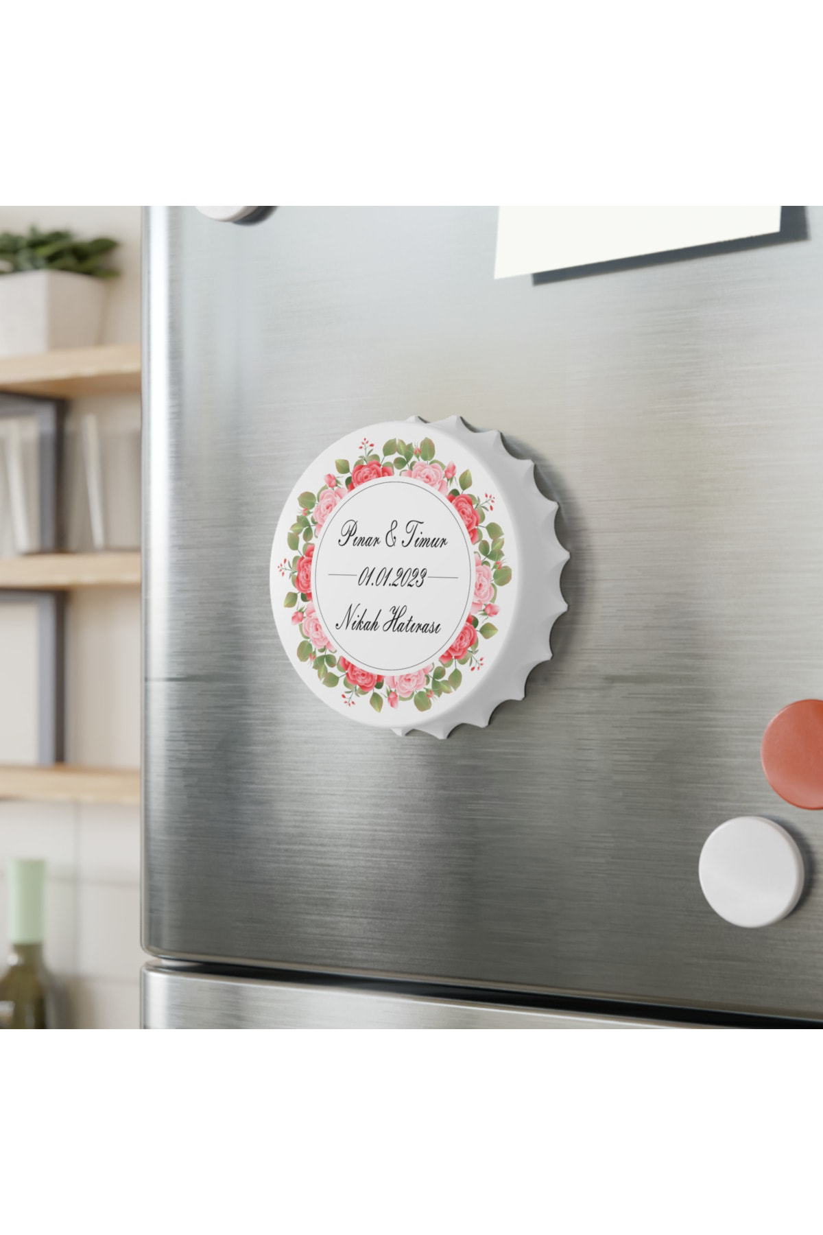 Leylaser 50 Adet Kapak Açacak Magnet Buzdolabı Süsü, Söz, Nişan, Kına, Nik