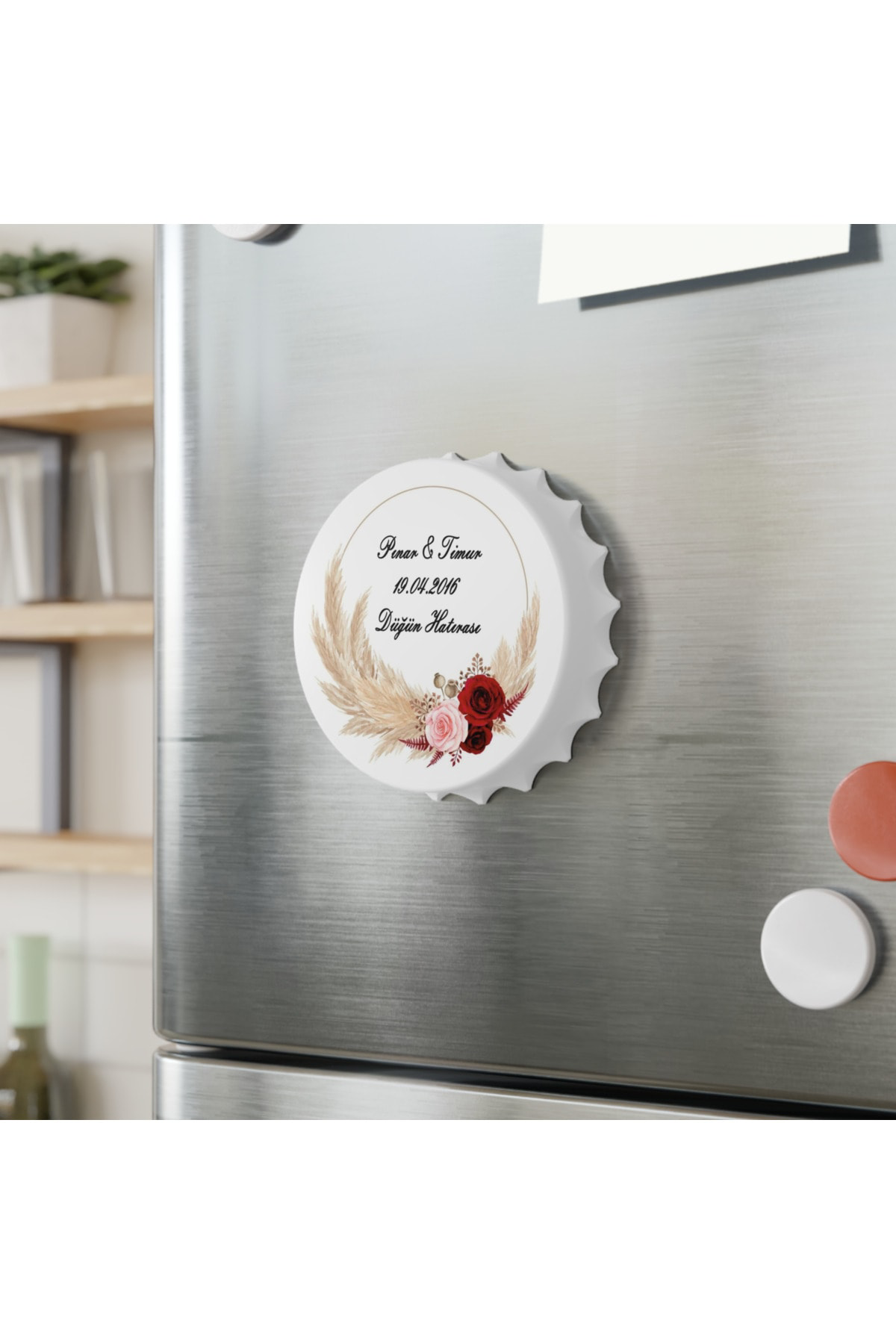Leylaser 50 Adet Kapak Açacak Magnet Buzdolabı Süsü, Söz, Nişan, Kına, Nik
