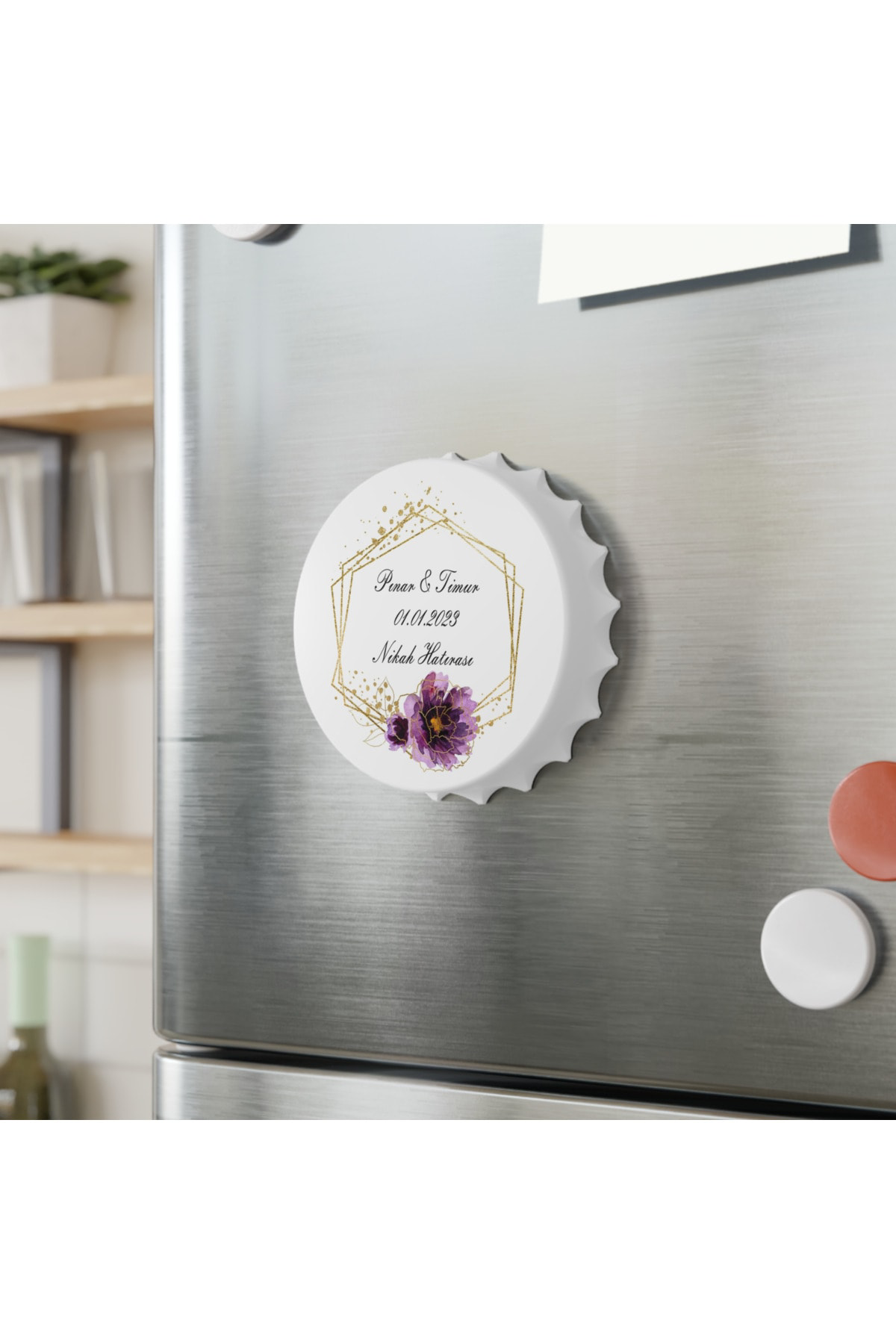 Leylaser 50 Adet Kapak Açacak Magnet Buzdolabı Süsü, Söz, Nişan, Kına, Nik