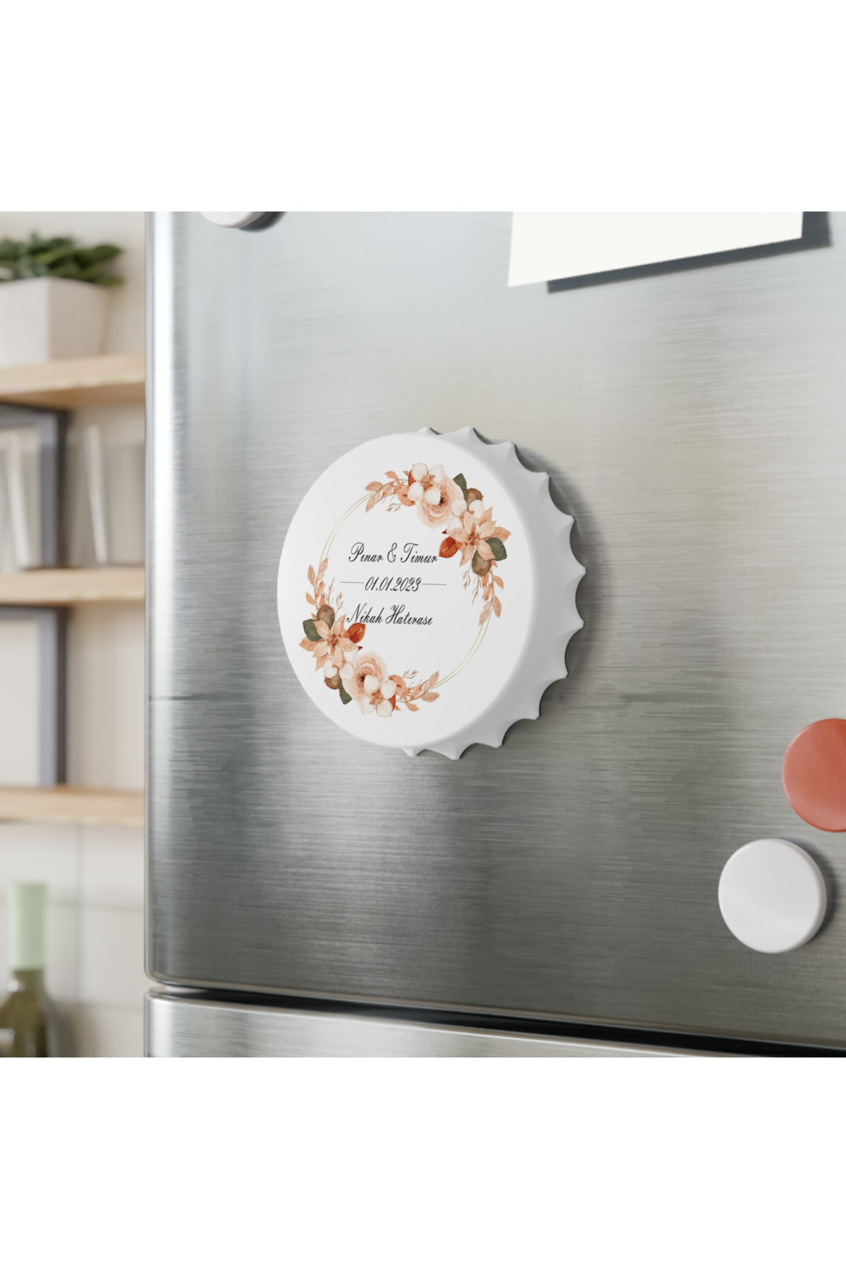 Leylaser 50 Adet Kapak Açacak Magnet Buzdolabı Süsü, Söz, Nişan, Kına, Nik