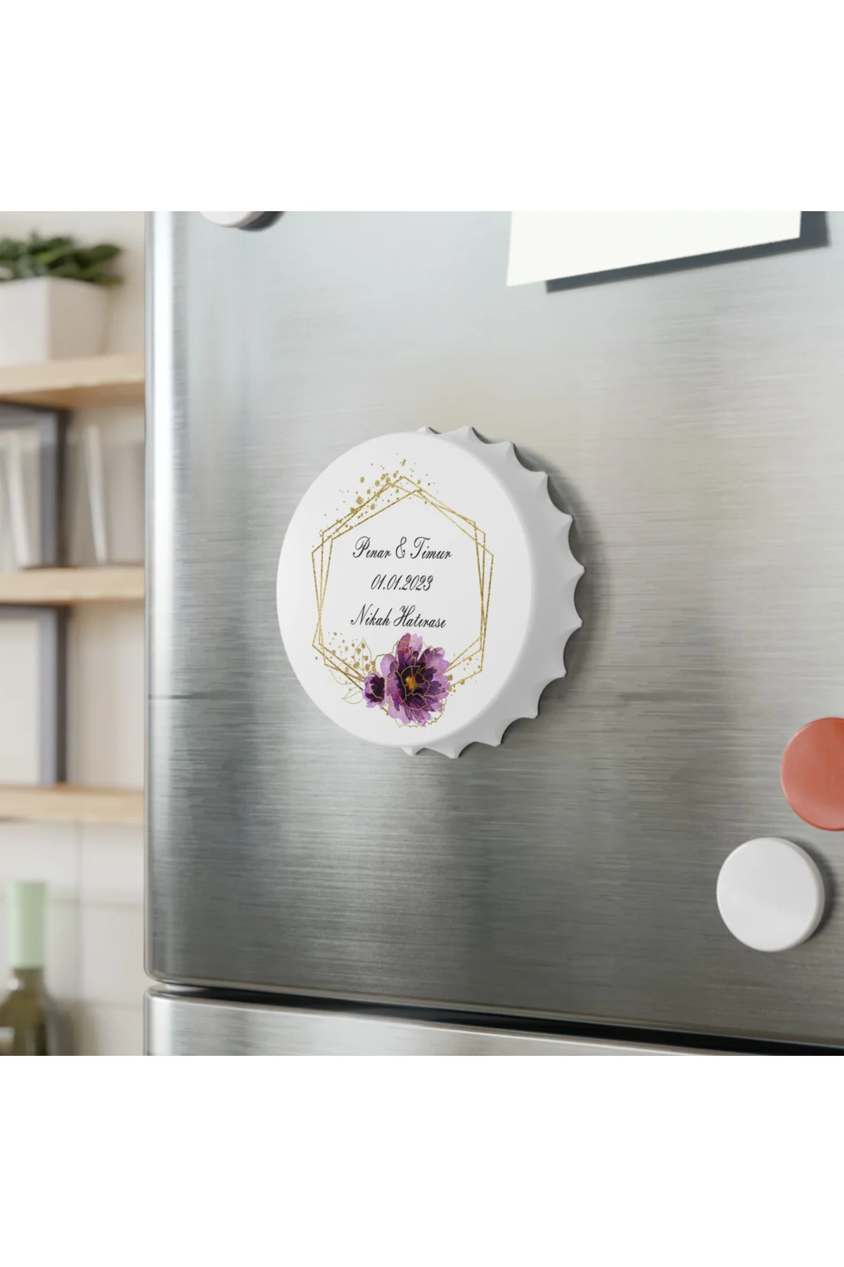 50 Adet Kapak Açacak Magnet Buzdolabı Süsü, Söz, Nişan, Kına, Nik