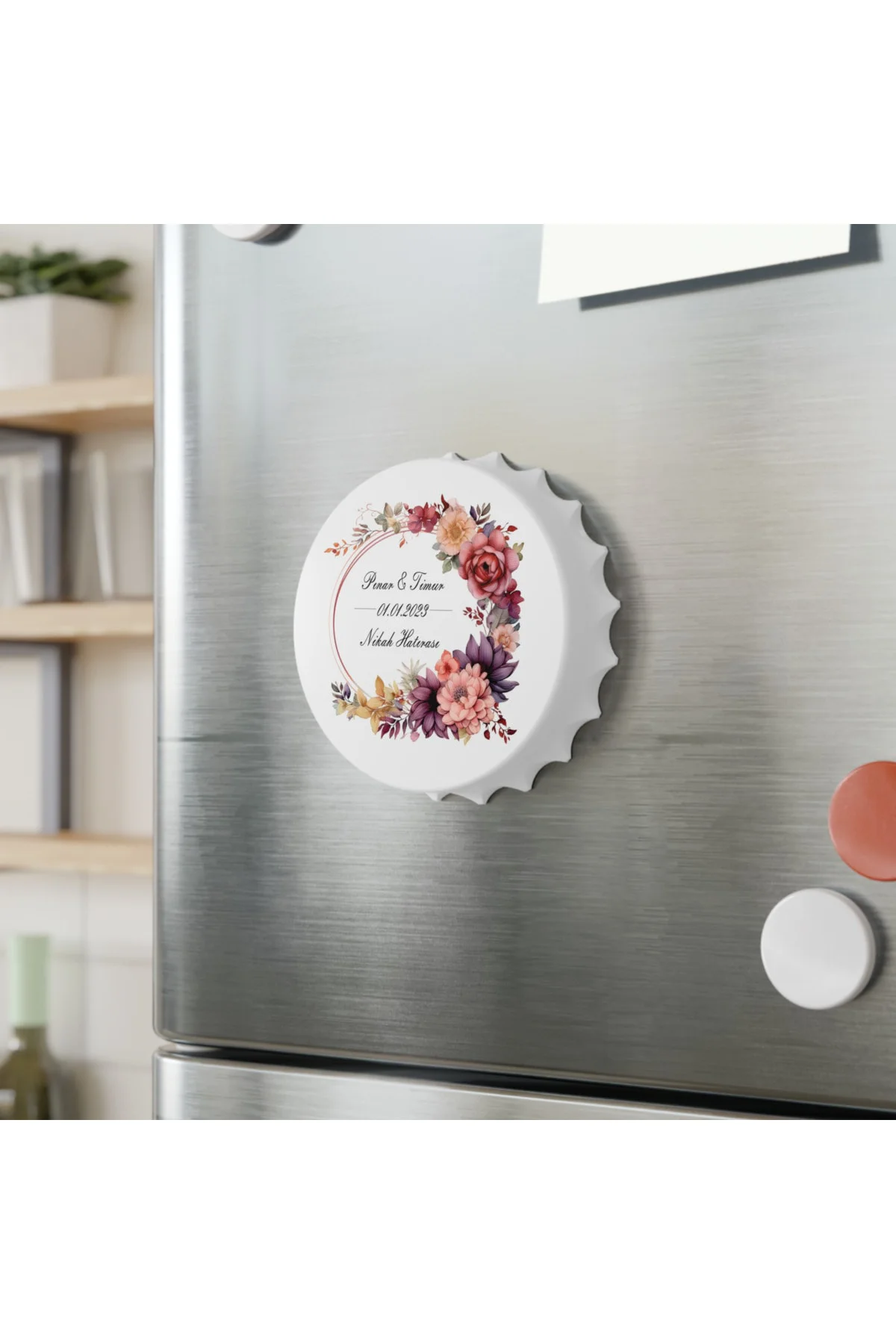 50 Adet Kapak Açacak Magnet Buzdolabı Süsü, Söz, Nişan, Kına, Nik