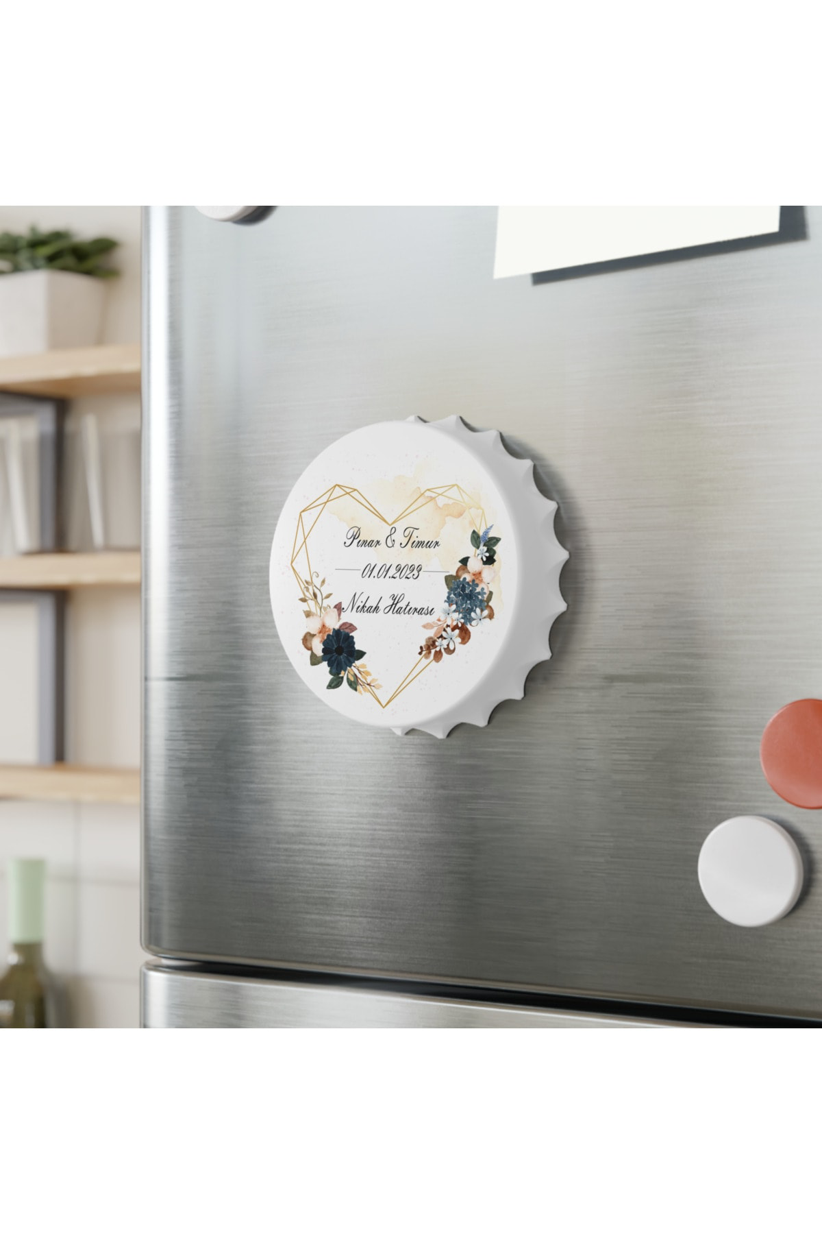 Leylaser 50 Adet Kapak Açacak Magnet Buzdolabı Süsü, Söz, Nişan, Kına, Nik