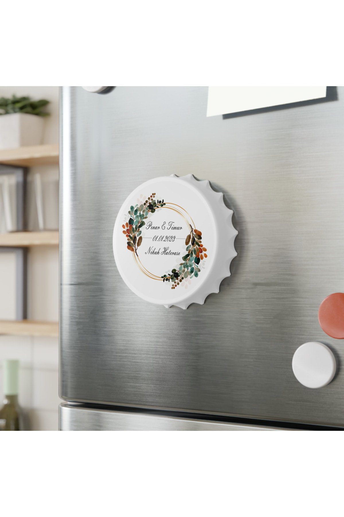 Leylaser 50 Adet Kapak Açacak Magnet Buzdolabı Süsü, Söz, Nişan, Kına, Nik