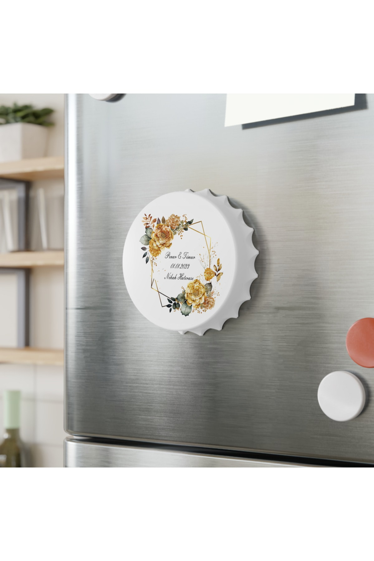 Leylaser 50 Adet Kapak Açacak Magnet Buzdolabı Süsü, Söz, Nişan, Kına, Nik