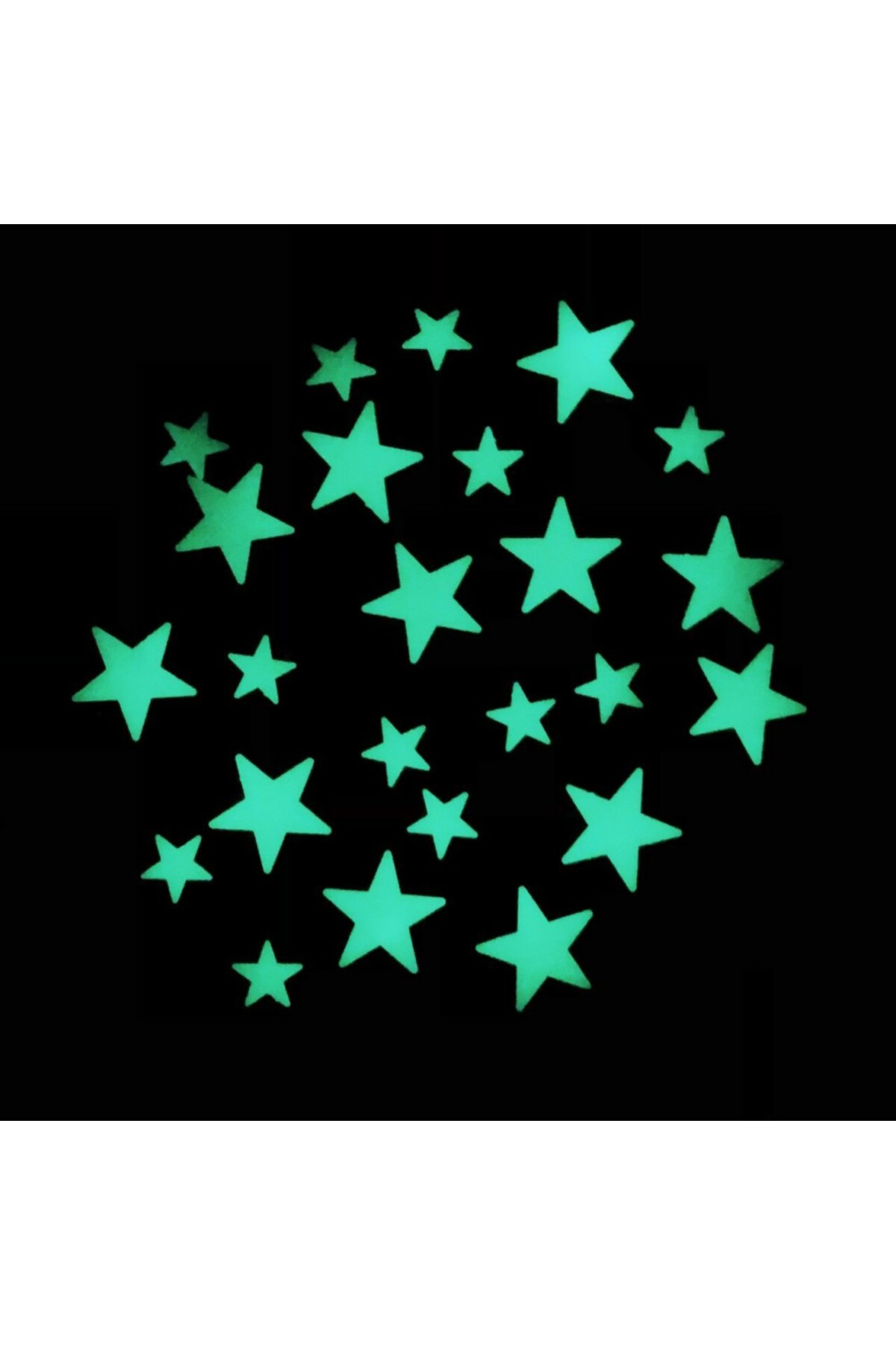 Giraffe Sticker 50 Adet Karanlıkta Parlayan Fosforlu Ay Ve Yıldız Tasarımlı Dekor