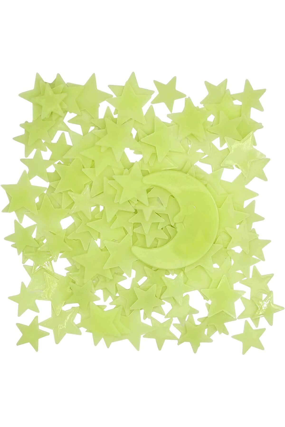 Giraffe Sticker 50 Adet Karanlıkta Parlayan Fosforlu Ay Ve Yıldız Tasarımlı Dekor