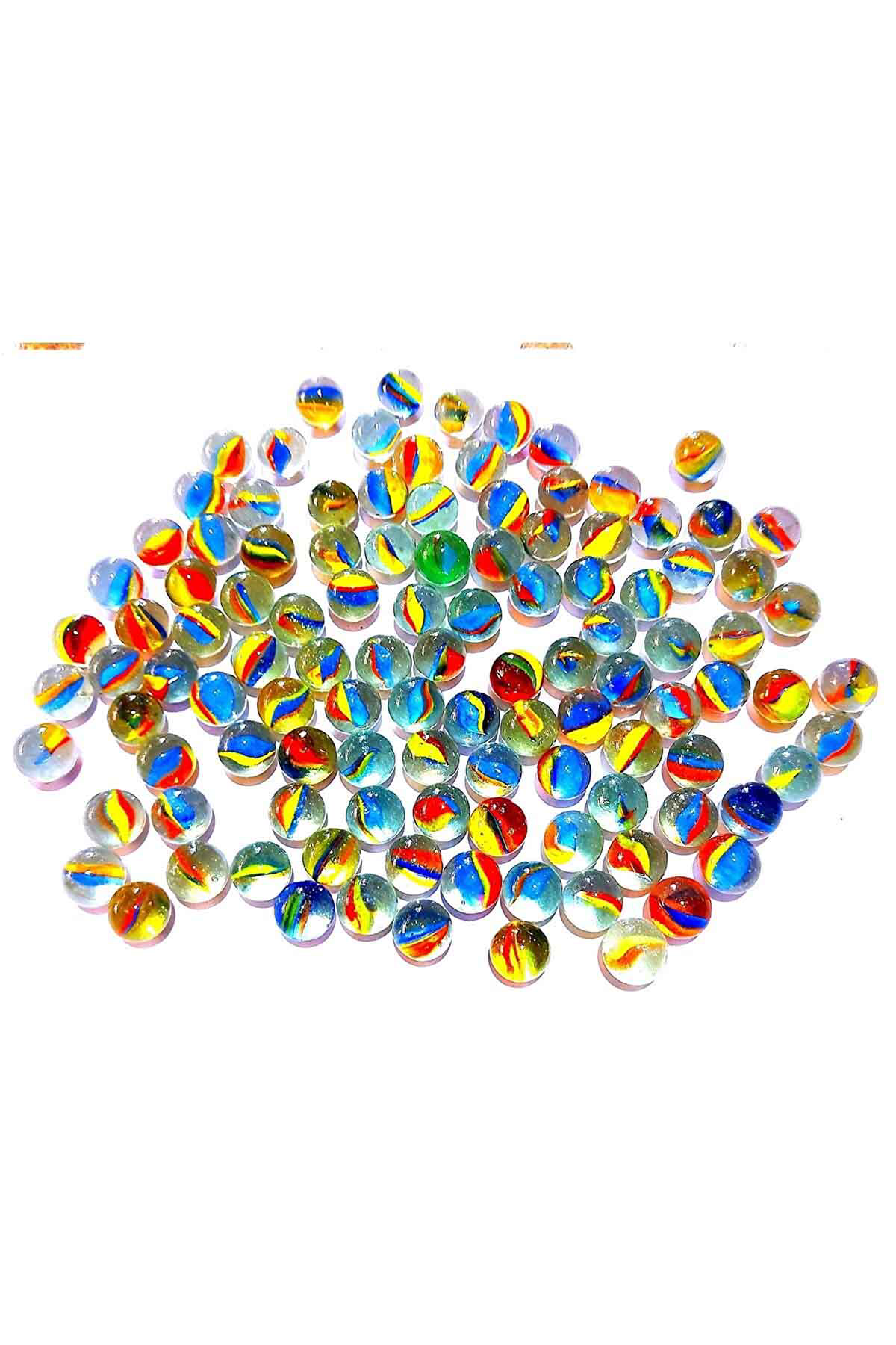 Just Cheap Store 50 Adet Karışık Renk Cam Misket Bilye Oyuncak Cam Bilya Gülle
