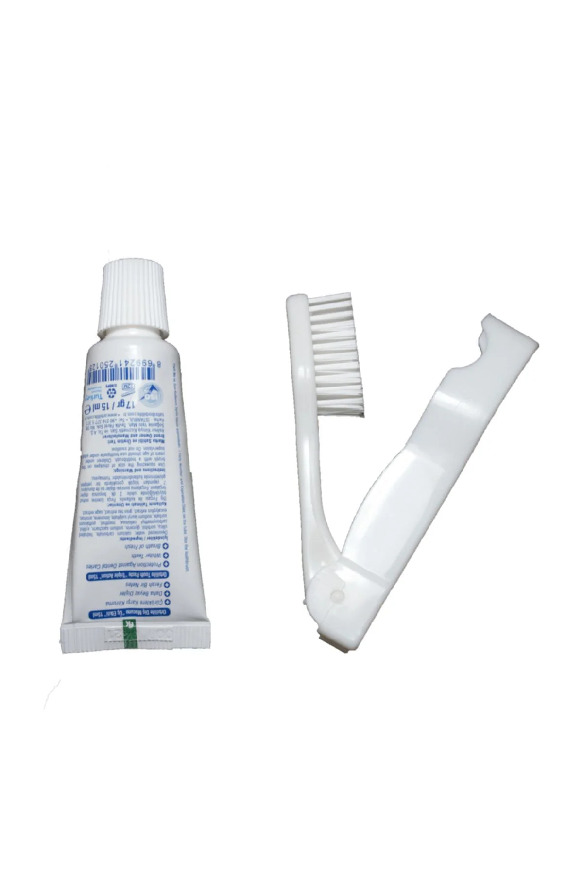 50 Adet Katlanır Diş Fırçası Diş Macunu 17 gr Ikili Set, Otel Tip