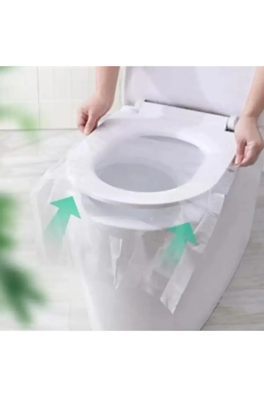 ® 50 Adet Kullan At Pratik Kullanımlı Hijyenik Klozet Kapağı Poşe