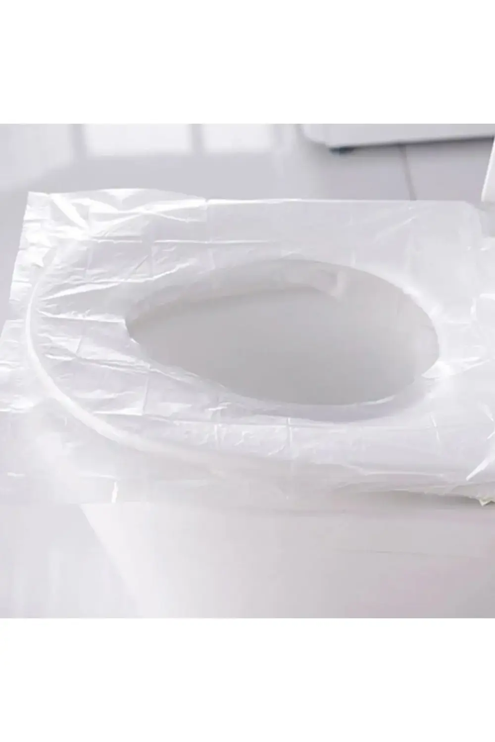 ® 50 Adet Kullan At Pratik Kullanımlı Hijyenik Klozet Kapağı Poşe