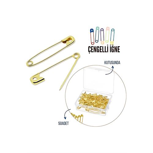 50 Adet Kutulu Çengelli Iğne 50 Adet Kutulu Çengelli Iğne