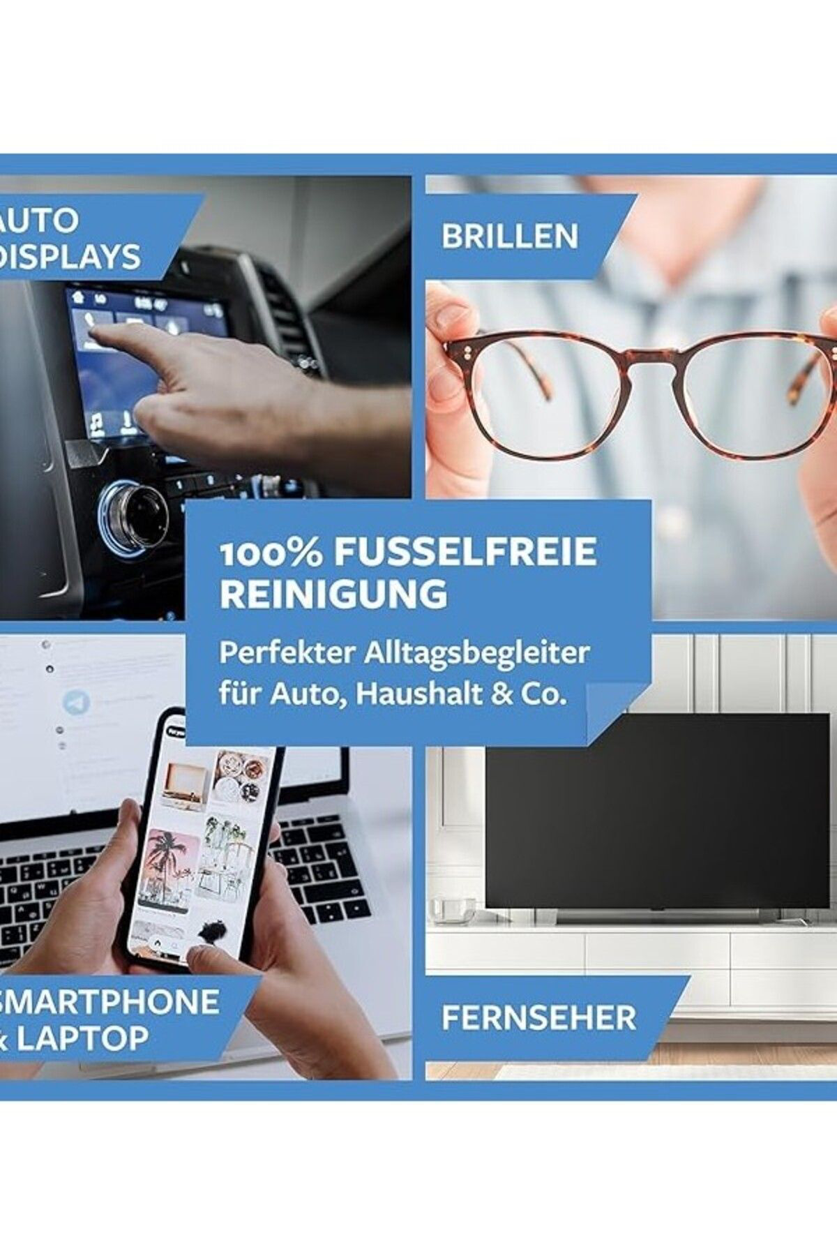 Trendmilano 50 Adet Mikrofiber Gözlük Temizleme Bezi  15X18