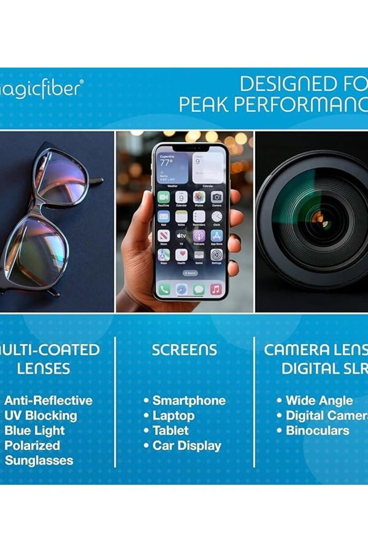 Trendmilano 50 Adet Mikrofiber Gözlük Temizleme Bezi  15X18