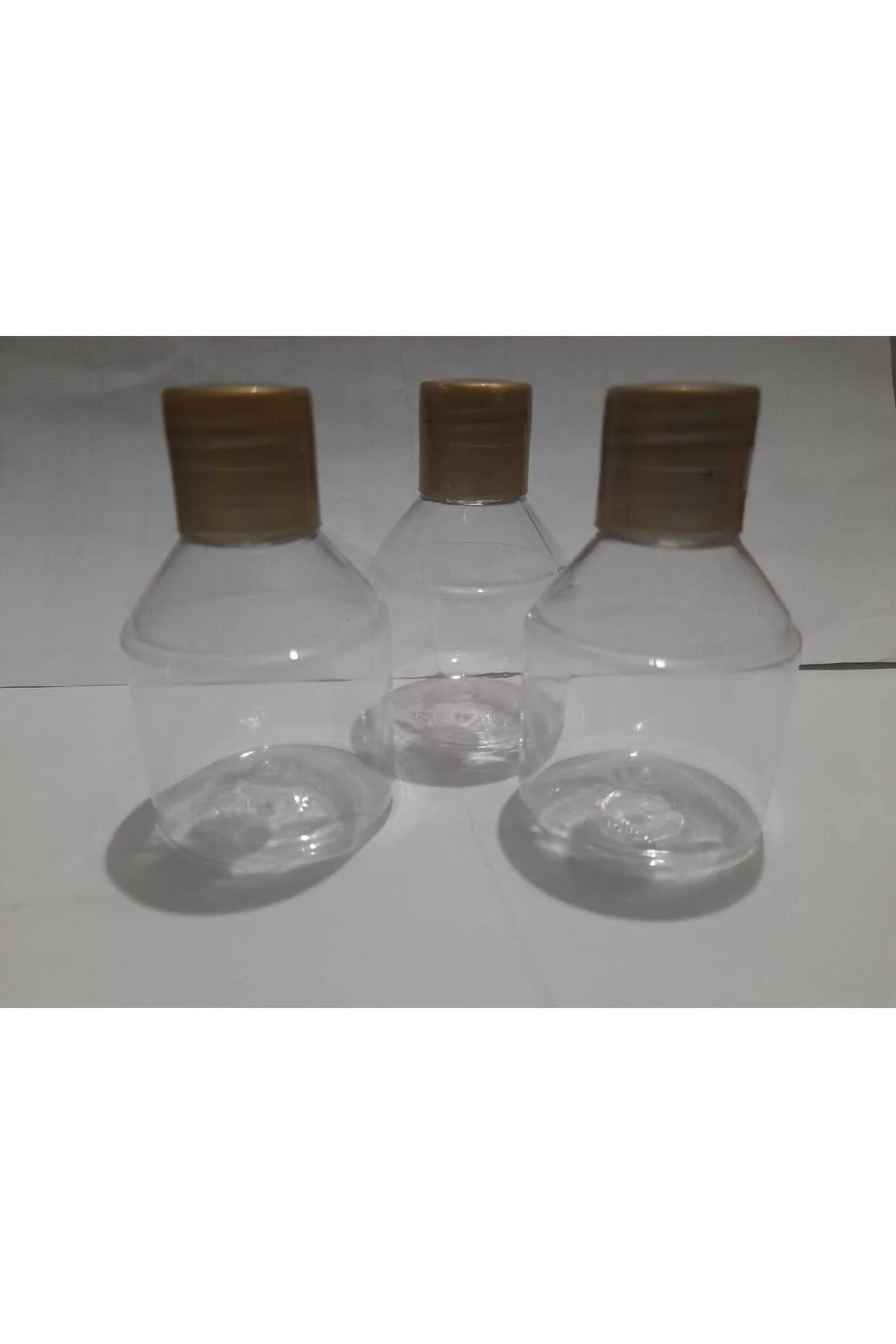 50 Adet Mini Boş Plastik Pet Şişe Damacana Şişe Kapak.şampuan Duş