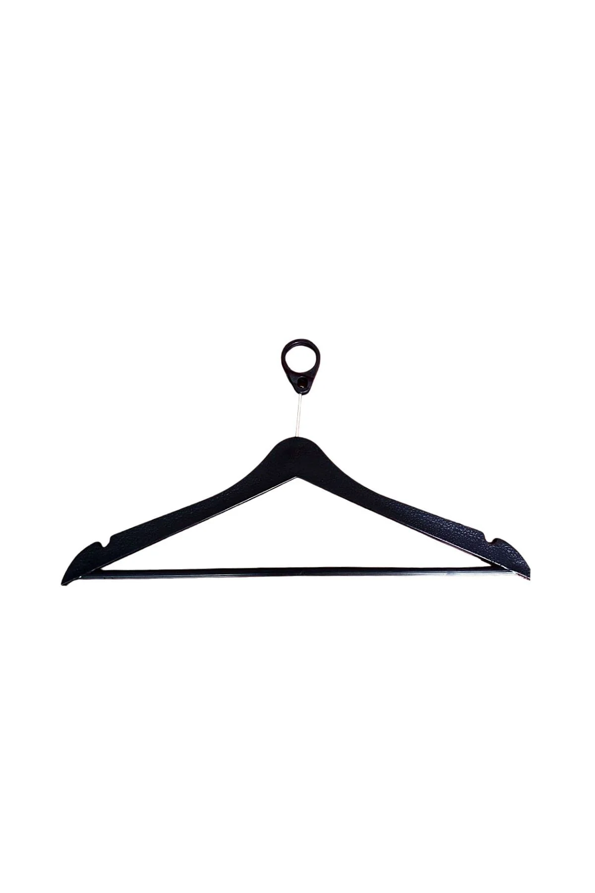 50 Adet Otel Askısı Ahşap Görünümlü Siyah