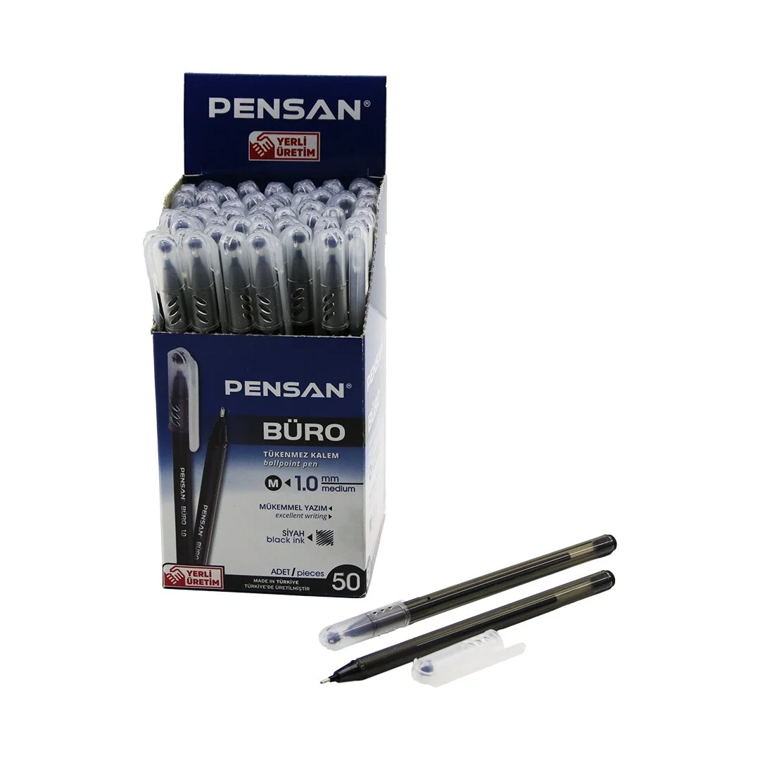 50 Adet Pensan Büro Siyah Tükenmez Kalem M-medium - 1.0mm Uç Bx40 Fiyatı, Yorumları ve Özellikleri
