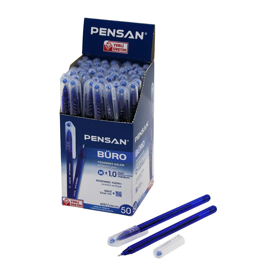 50 Adet Pensan Büro Mavi Tükenmez Kalem M-medium - 1.0MM Uç 50 Adet Pensan Büro Mavi Tükenmez Kalem M-medium - 1.0MM Uç Fiyatı, Yorumları ve Özellikleri