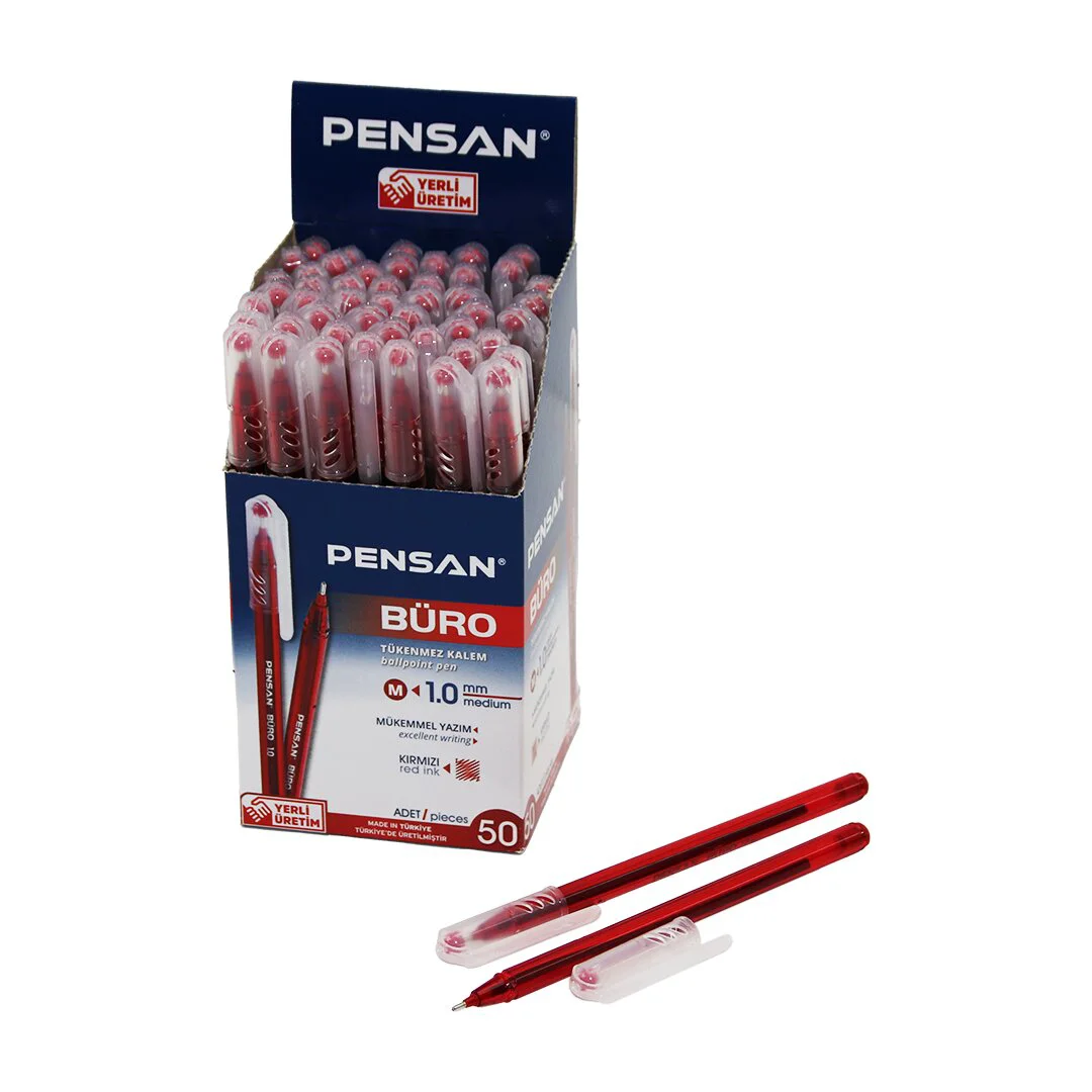 50 Adet Pensan Büro Kırmızı Tükenmez Kalem M-medium - 1.0MM Uç 50 Adet Pensan Büro Kırmızı Tükenmez Kalem M-medium - 1.0MM Uç Fiyatı, Yorumları ve Özellikleri