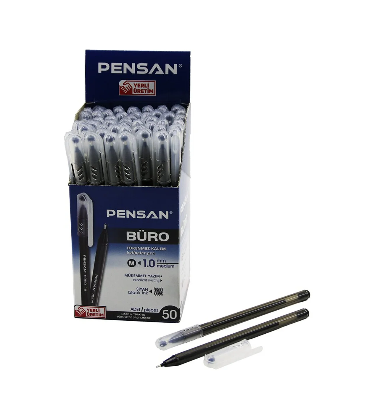 50 Adet Pensan Büro Siyah Tükenmez Kalem M-medium - 1.0mm Uç 5224 50 Adet Pensan Büro Siyah Tükenmez Kalem M-medium - 1.0mm Uç 5224