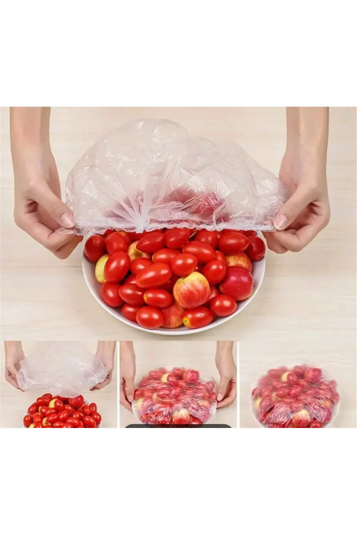 50 Adet Pratik Tazeliği Koruyan Tencere ve Tabak Bonesi - Çok Ama