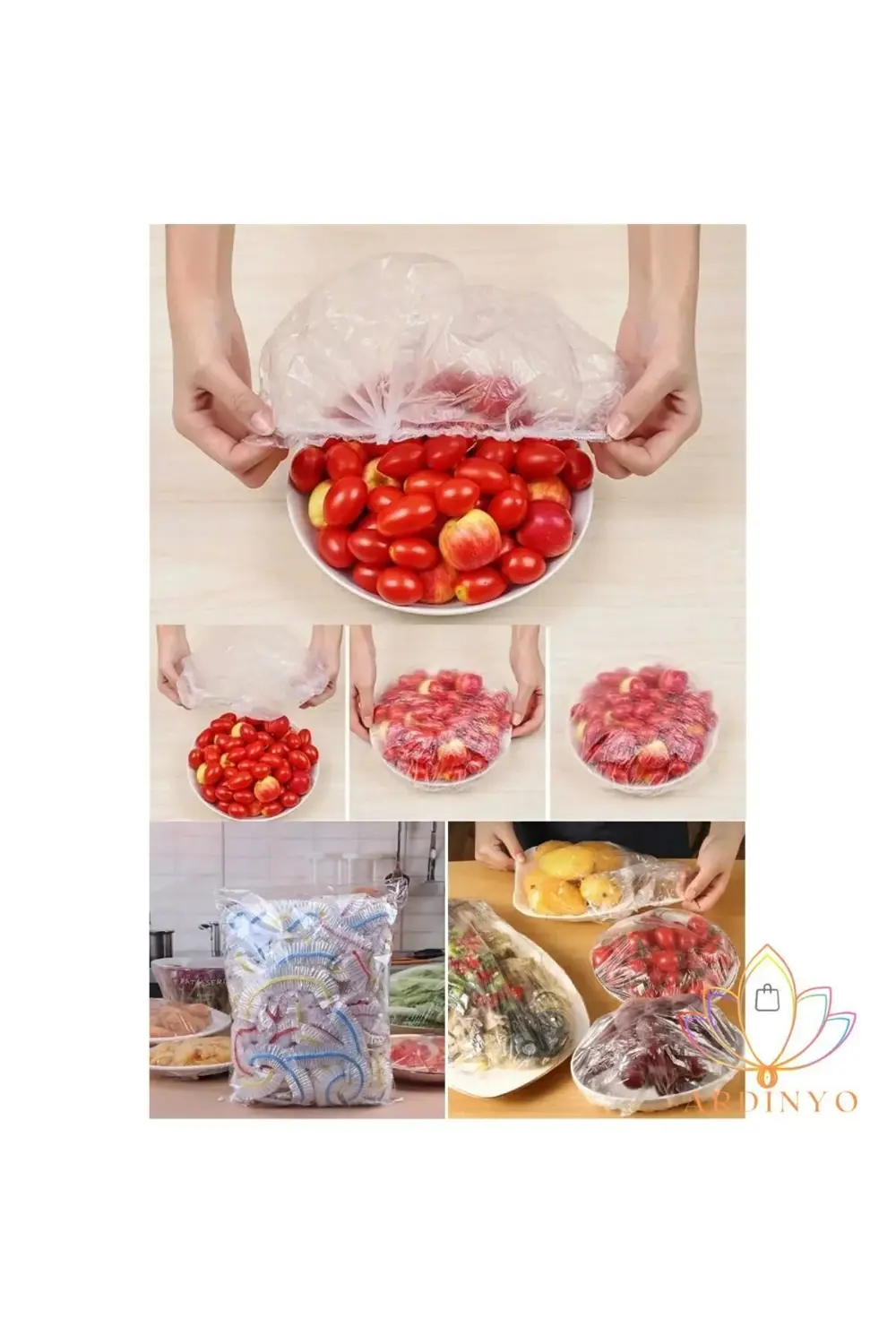 50 Adet Pratik Tazeliği Koruyan Tencere Ve Tabak Bonesi | Çok Ama