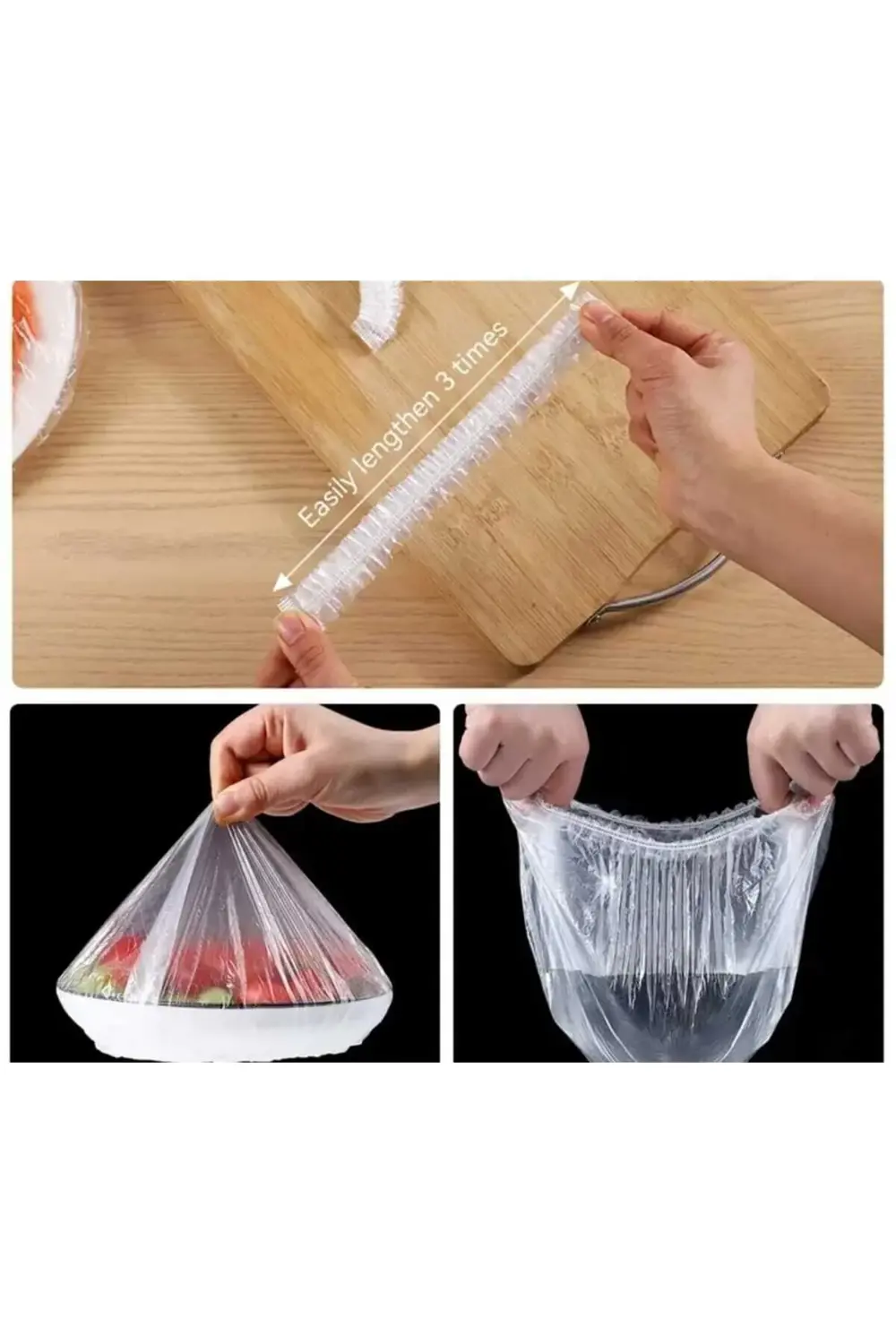 50 Adet Pratik Tazeliği Koruyan Tencere ve Tabak Bonesi - Çok Ama