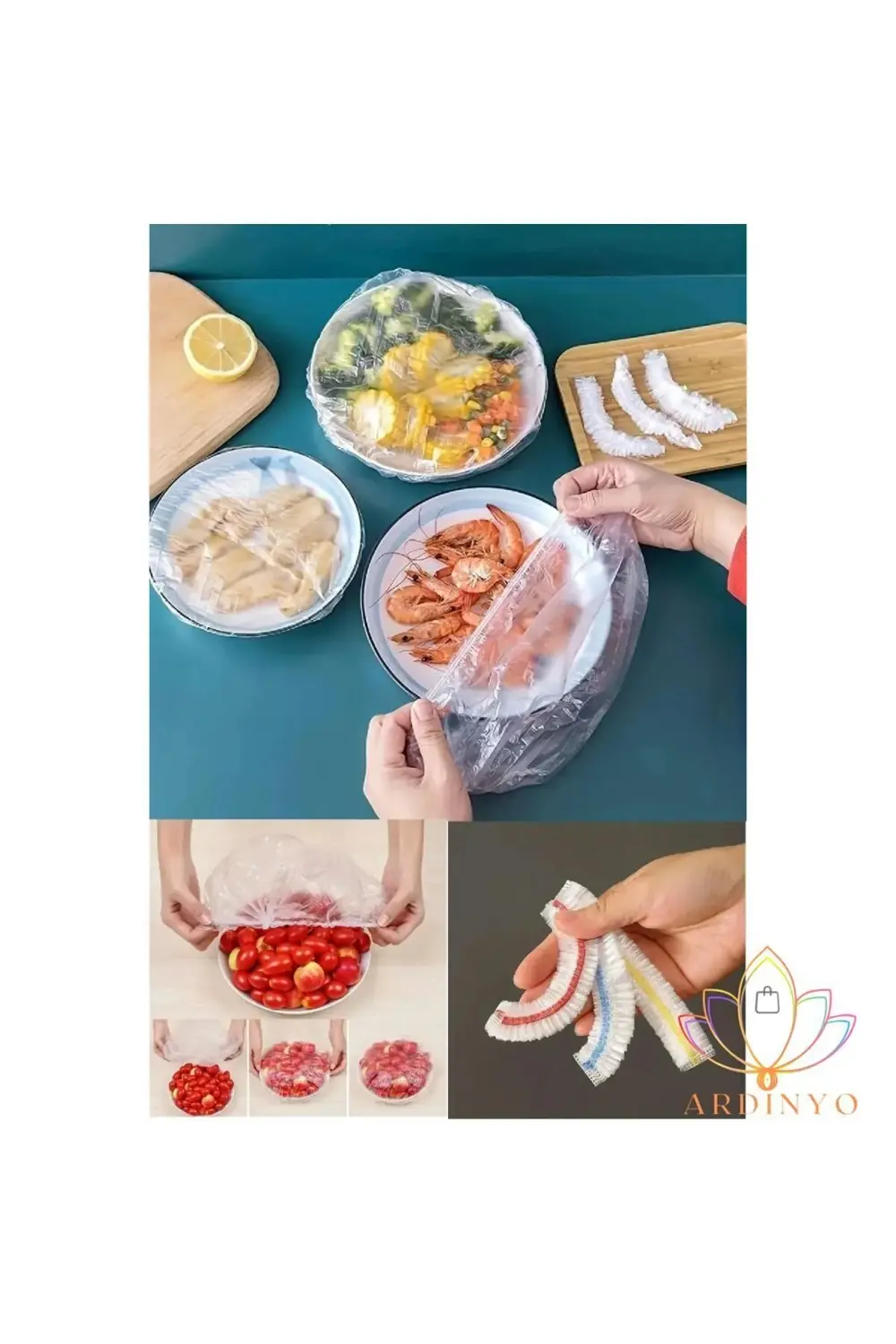 50 Adet Pratik Tazeliği Koruyan Tencere Ve Tabak Bonesi | Çok Ama