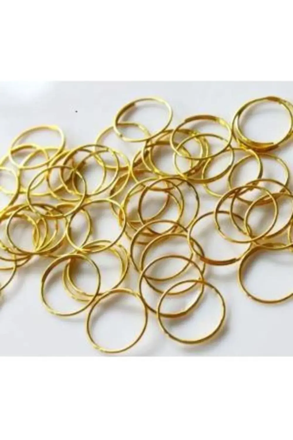 50 Adet Sarı Kristal Octagon ve Toptaş Avize Taşı Metal Halkası S