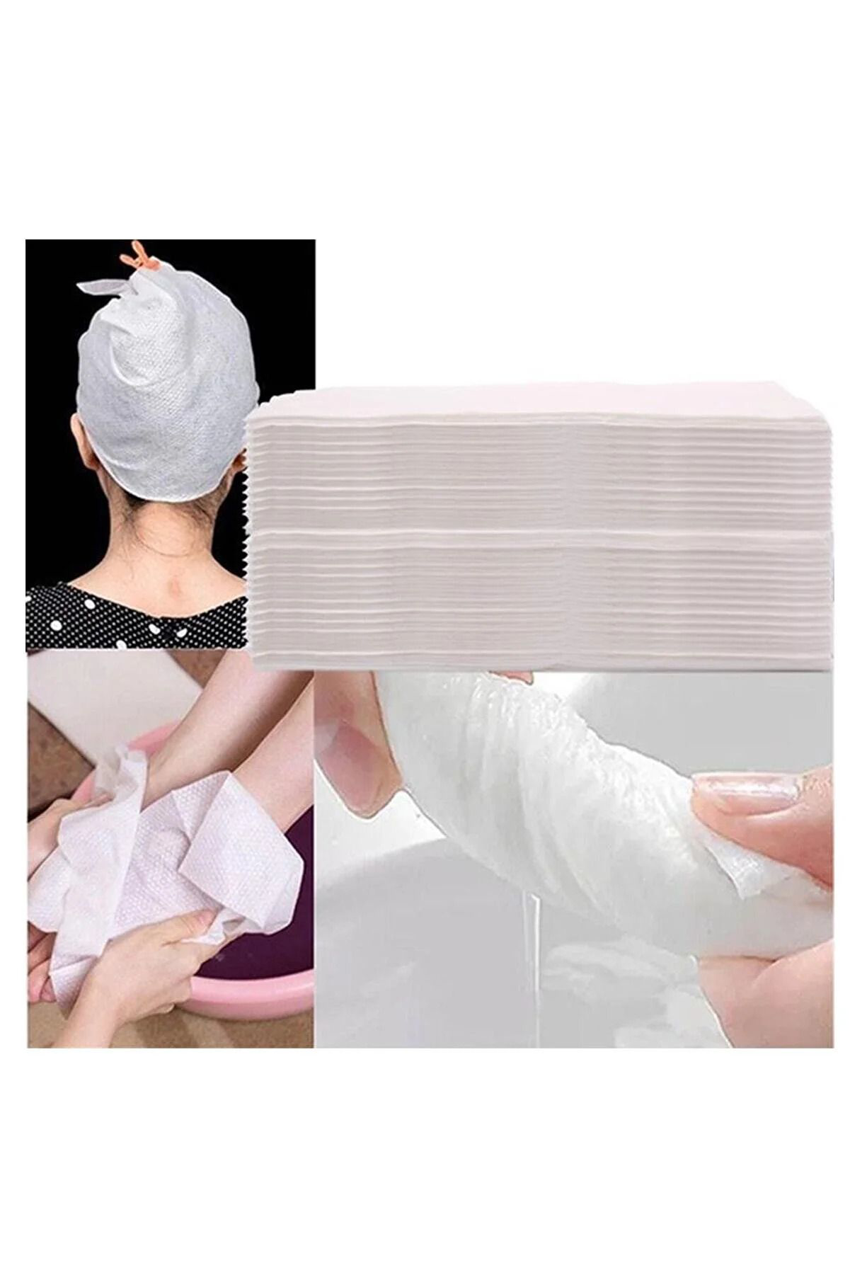 50 Adet Tek Kullanımlık Havlu Hasta Bakım Bebek Bakım Manikür Ped