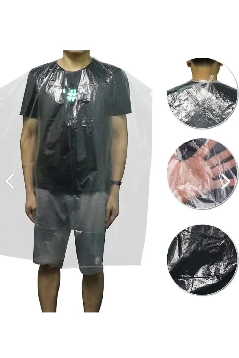 50 Adet Tek Kullanımlık Naylon Önlük Penuar Çalışma Boya Mutfak K