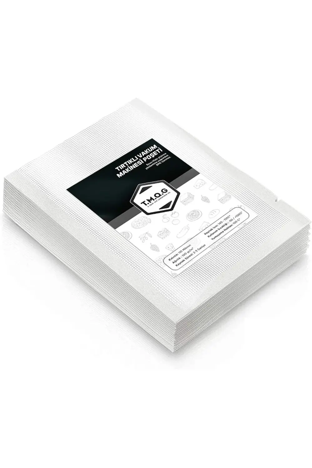 50 Adet Vakum Makinesi Poşeti Torbası (SEÇENEKLİ) (20x25cm) 11659