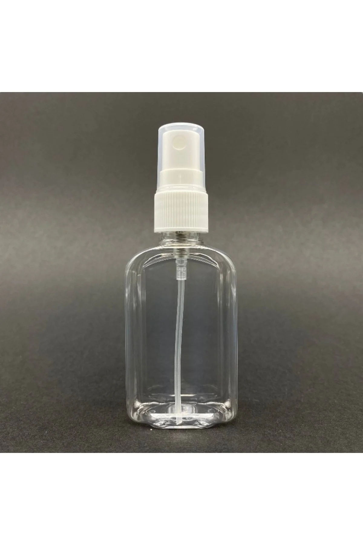 50 Cc Yassı Plastik Şişe - Beyaz Spreyli - 50 Ml Spreyli Pet Şişe