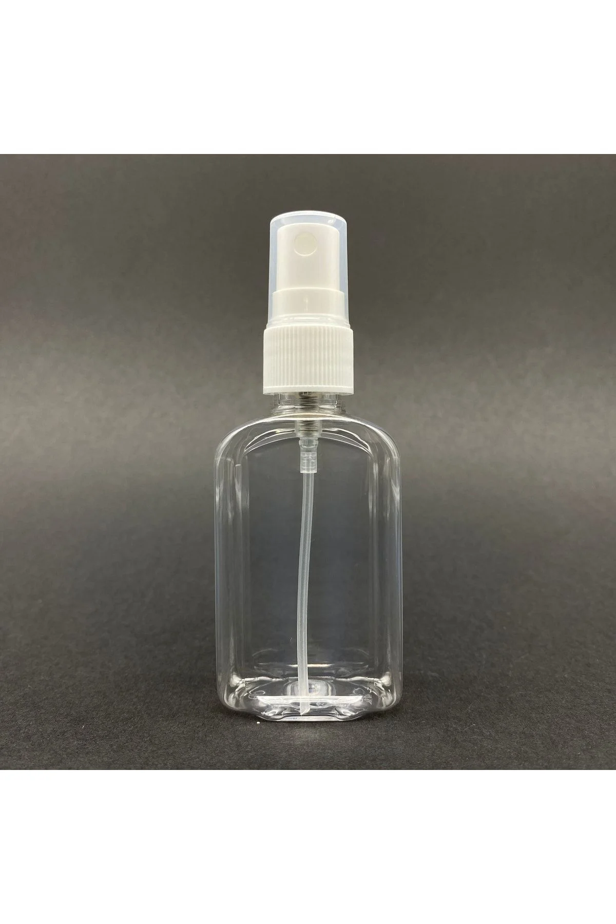 50 cc Yassı Plastik Şişe - Beyaz Spreyli - 50 Ml Spreyli Pet Şişe