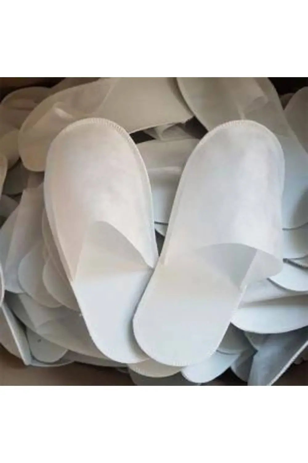 50 Çift Otel Terliği Overloklu (tek Kullanımlık Tela Terlik) + 10